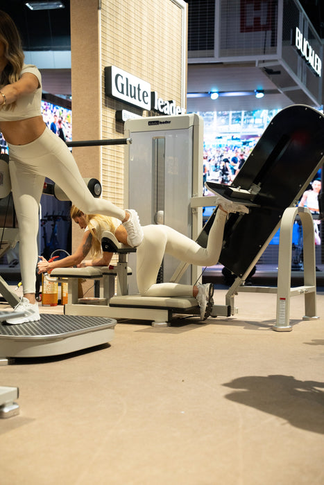 Gluteleader Prone Glute Machine in use from the side