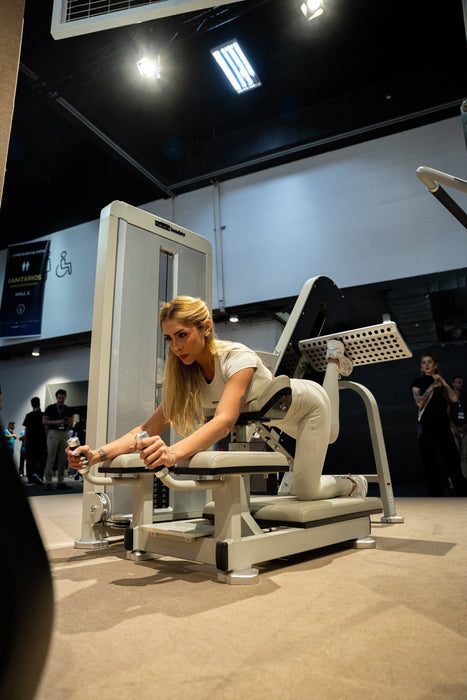 Gluteleader Prone Glute Machine in use from the front